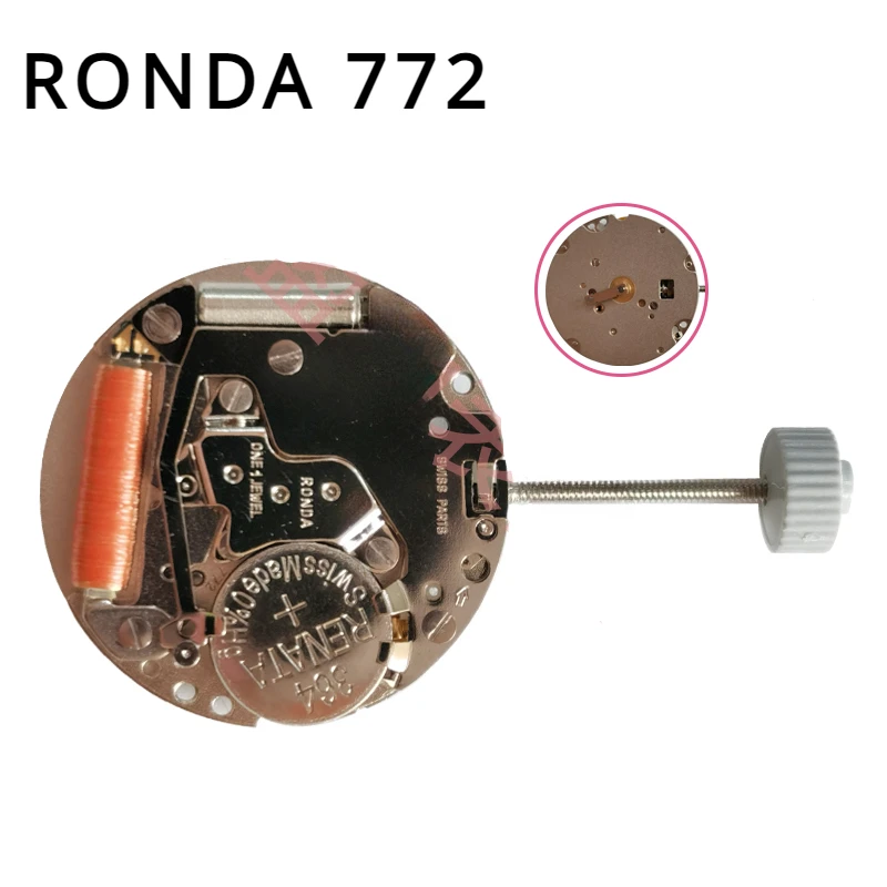 

New Swiss Original Imported RONDA 772 Movement 2Hands Quartz Movement Watch Mouvement Accessories
