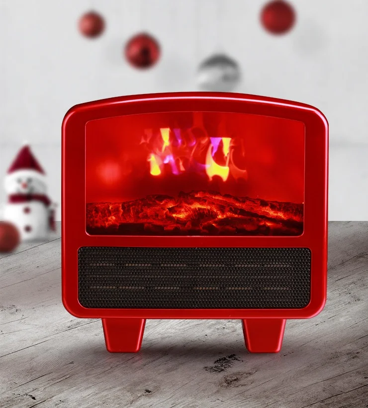 

2024 Hot Sale Mini Electric Cross Flow Fan Heater With Simulation Fire Flame