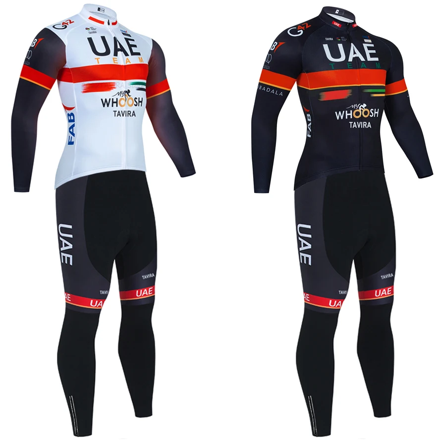 Winter Cycling Clothing Set Uae Team Pro Bike Winter Jacket 2023