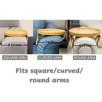 Sofa Armrest Tray – Foldable Wooden Clip-On Couch Arm Table for Drinks, Phone, Breakfast & More