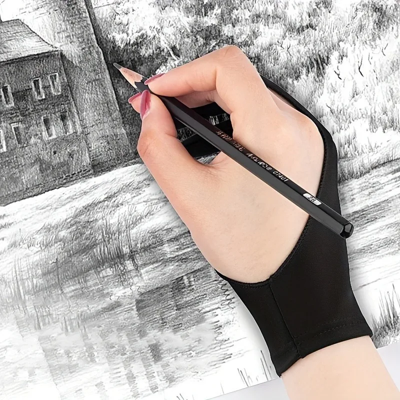 1개입 드로잉 장갑, 그림 그리기용 먼지 방지 스케치 장갑