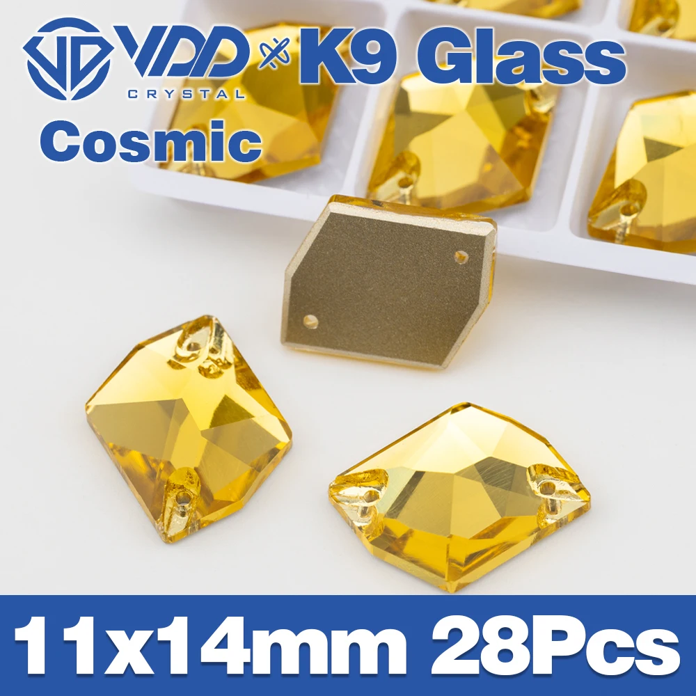 VDD S105 Sun.Topaz Fasze Top Qualität K9 Glas Nähen Auf Strass Kristall Nähen Flatback Steine Für Kleidung Kleidungsstück Kleid – Detail 7
