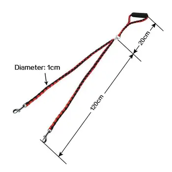 1.4m Pet Double Leash 2 Way Couplers Dog Leash Rope Elastic Extended Pet Leash Belt Outdoor Training for Two Double Dogs Leashes 6