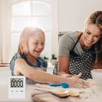 1Pc Timer Super Thin Cooking Baking LCD Digital Screen Square Cooking Count Up Countdown Kitchen Timer Alarm Clock Kitchen Tool 2