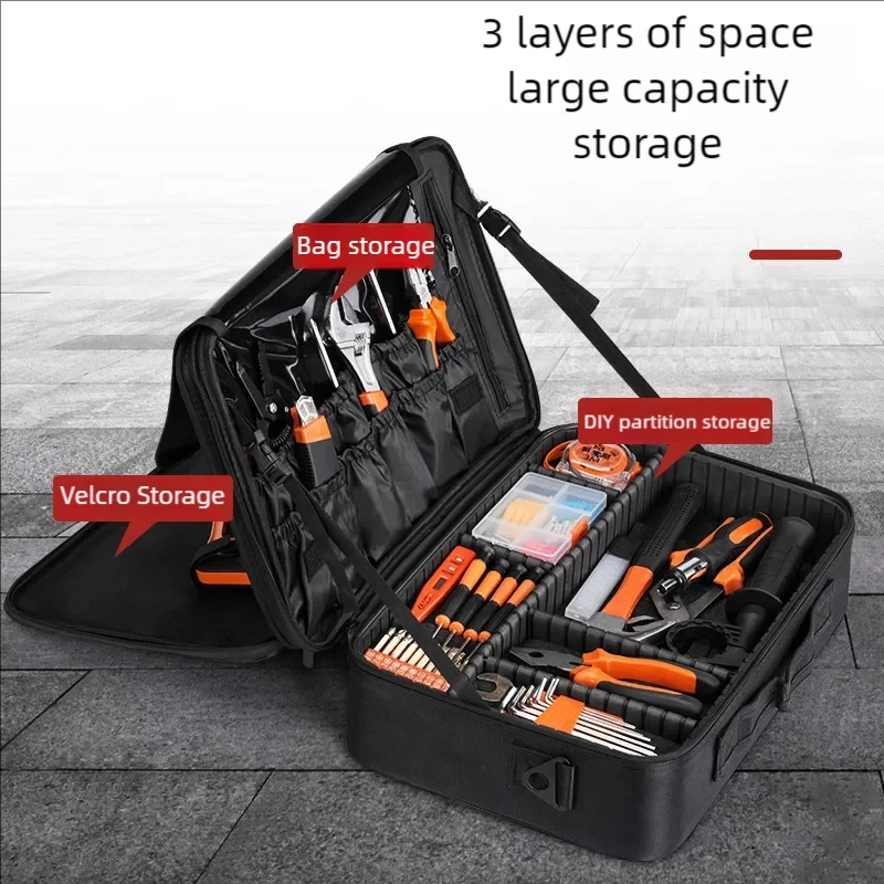 Tool bag portable multi-functional Oxford cloth canvas large thickened wear-resistant portable electrician repair tool bag 2