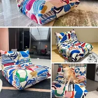 MOMO Personalized Patterned Fashion Caterpillar Sofa Living Room Designer Single Leisure Chair Tatami Balcony Width 80cm 6
