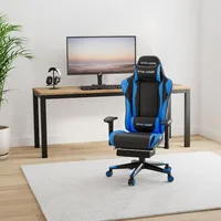 Gaming Chair with Footrest, Ergonomic Computer Game Desk Chair, Reclining Gamer Chair Seat Height Adjustment, Swivel Rocker 2