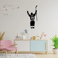 1pc Beauty Personalize Custom Name Ice hockey Nursery Wall Stickers Vinyl Art Decals0 Diy Pvc Home Decoration Accessories