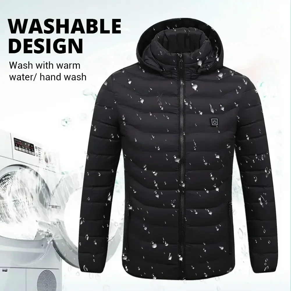 Heated Jacket 21 Areas Winter Men's Women Motorcycle Jacket Usb Electric Heating Padded Coat Heated Vest Moto Thermal Ski Suit 2