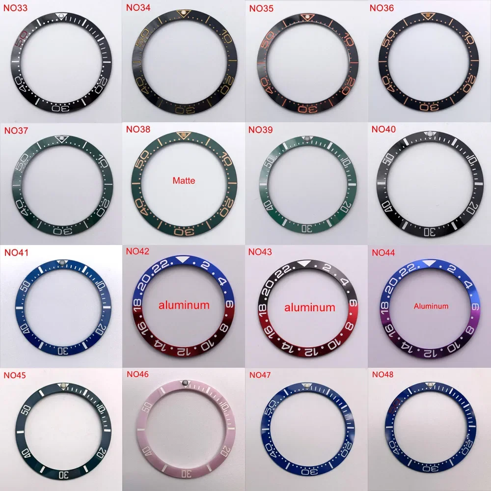 38mm Watch Ring Ceramic Bezel Insert For 40mm Watch Case Accessories Inner diameter 30.5mm