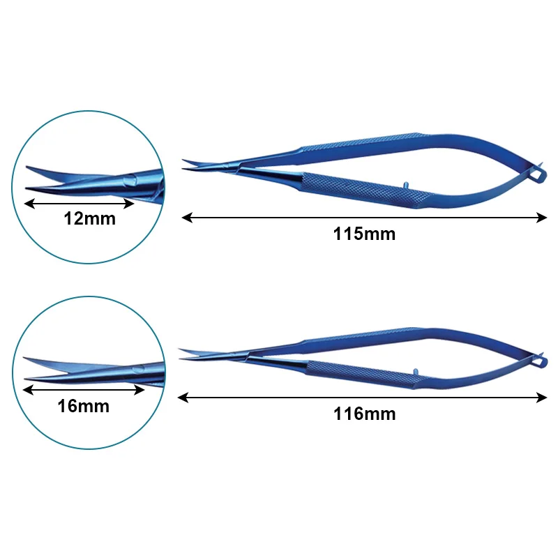 

1pcs Titanium Alloy Conjunctiva Scissors Castroviejo Corneal Scissors Curved Scissors Ophthalmic Surgical Tool