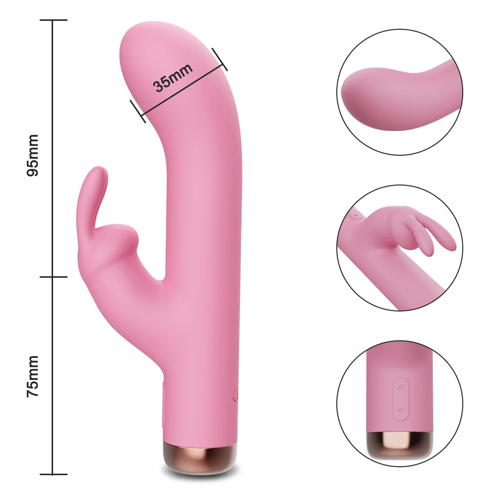 Vibratore del coniglio Potente per le donne Stimolatore del clitoride Punto G Dildo Giocattoli del sesso in silicone Masturbazione femminile_voghion.com