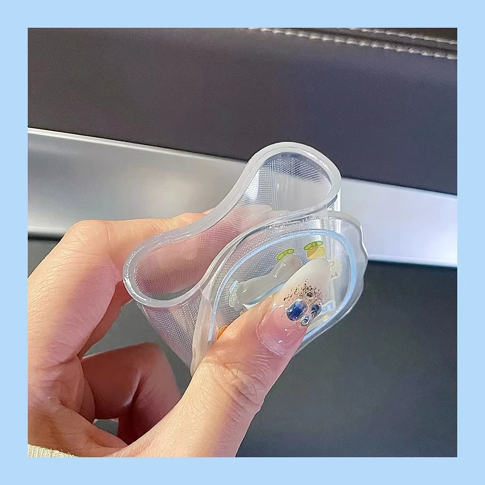 Korean Clear Black Bow Protective Charger Sleeve and Case