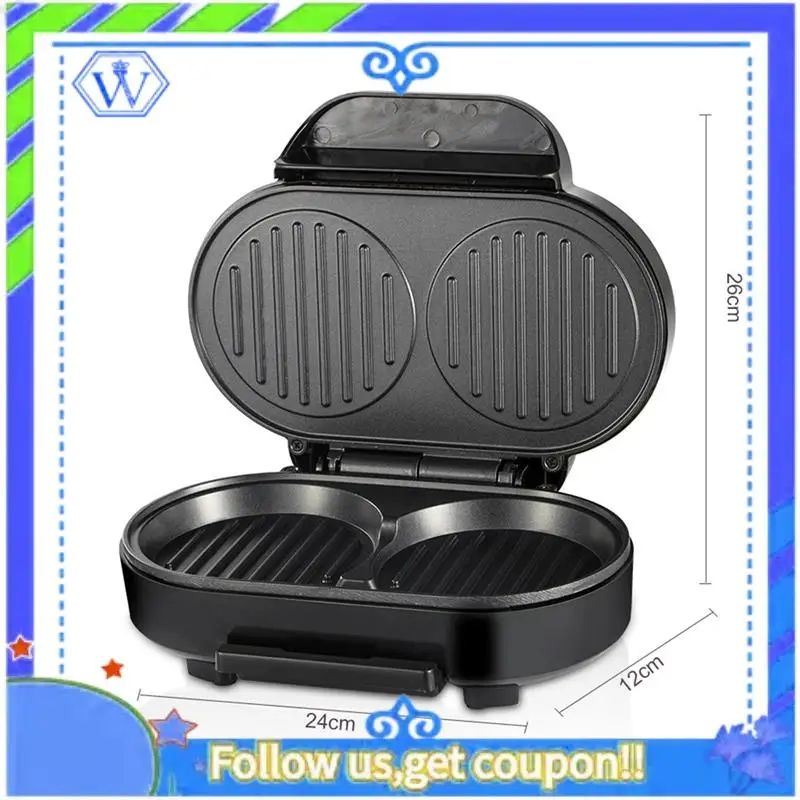 Hamburger Maker Multifunction Double Round Burger Press Patty Maker For Egg Stuffed Burgers Beef Burger EU Plug