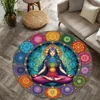 7 Chakras Meditation Yoga Carpet living room Colorful Round Rug for Yoga Lovers Floor Mat Yoga Room Decor Easter Festivals Gift 2