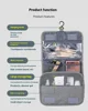 Foldable Toiletry Bag Organizer Hanging Storage Bathroom Makeup Case Cosmetic Bag Travel For Travel Business 5