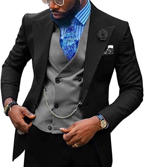 2023 Stylish Most Welcome Mens Suits Formal Male Dinner  Groom Wedding Customized Wholesale Business Suit For Men 3Pieces