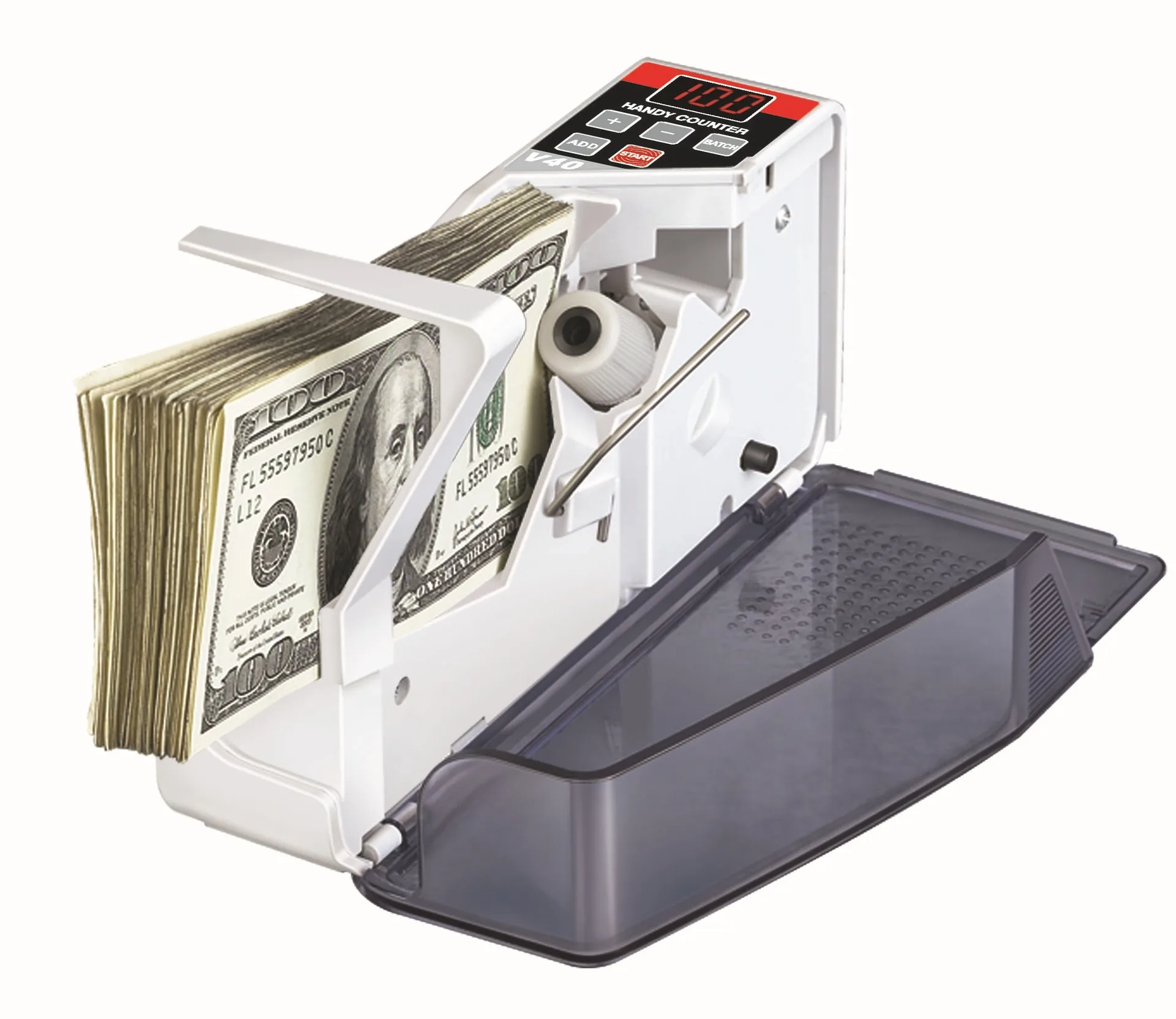 V40 Mini Portable Handy Currency Calculater Money Cash Counting Machine Banknote
