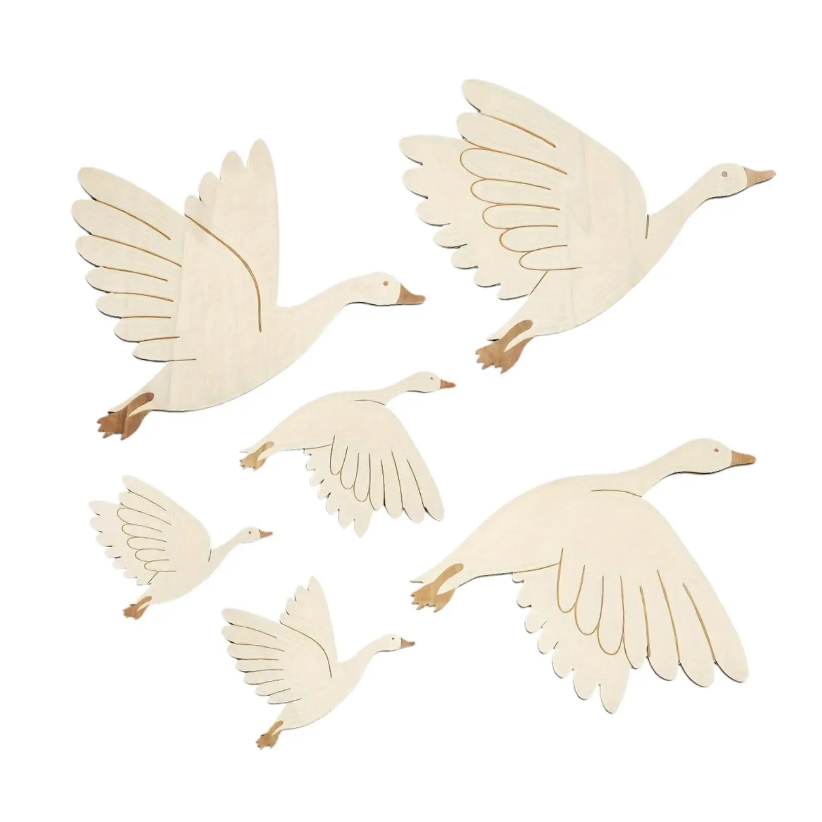 Wooden Flying Birds Wall Art Hanging Home Decoration for Living Room Dining Room Modern House Decor