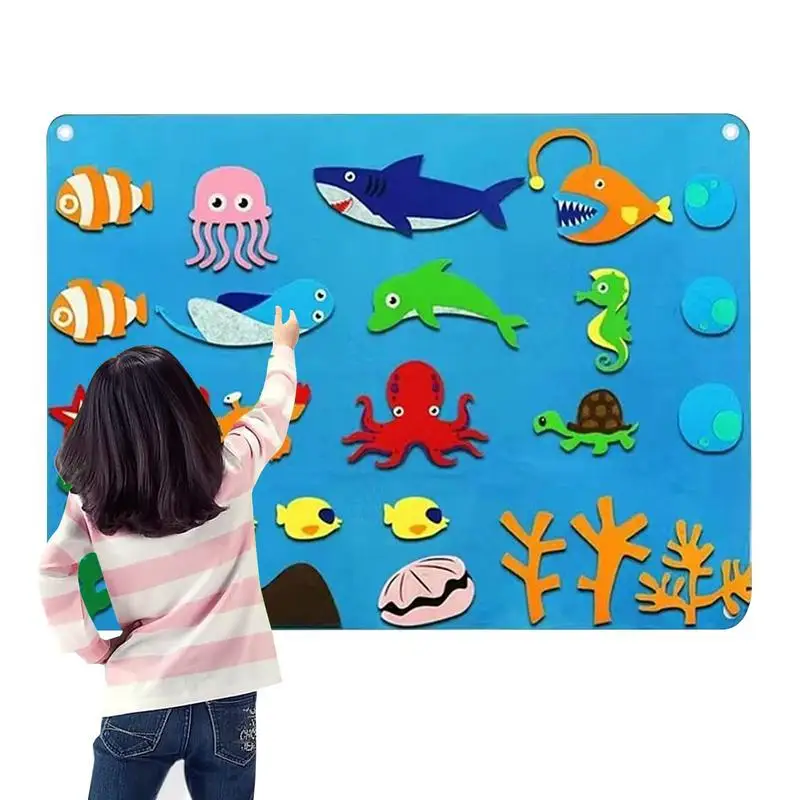 

Felt Board Stories Set Montessori Ocean Farm Insect Animal Family Interactive Preschool Early Learning Toddlers Toys for Kids