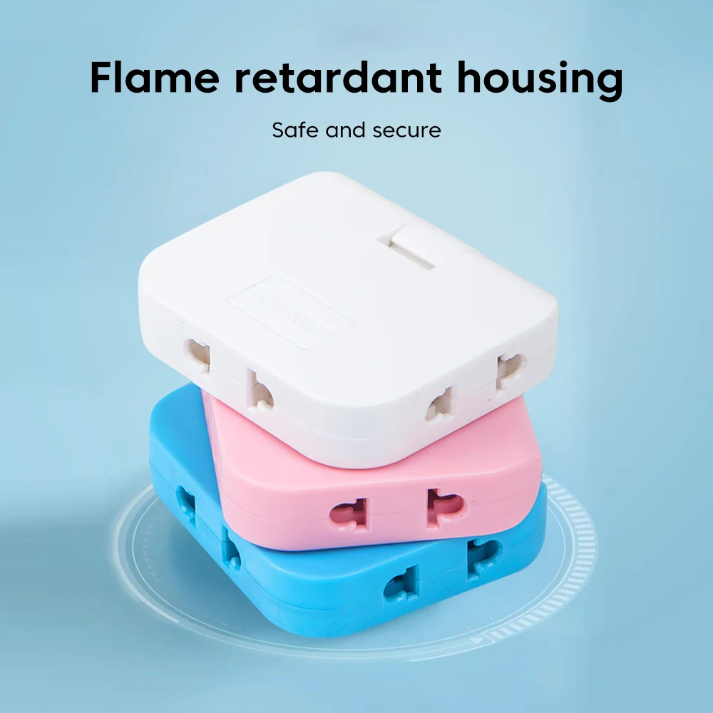 Plug adapter 180 Degree Rotatable Socket 3-in-1 EU Plug Converter Travel EU Extension Plug Multi-Plug Slim Wireless Outlet Adapter Sockets