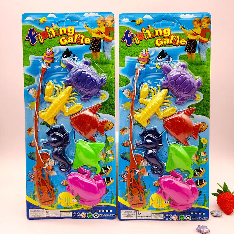 New Cartoon Children Magnetic Fishing Toy Set Outdoor Fishing Games For Children Play Water Fish Hot Gift For Boy Girl fishing toys fishing game