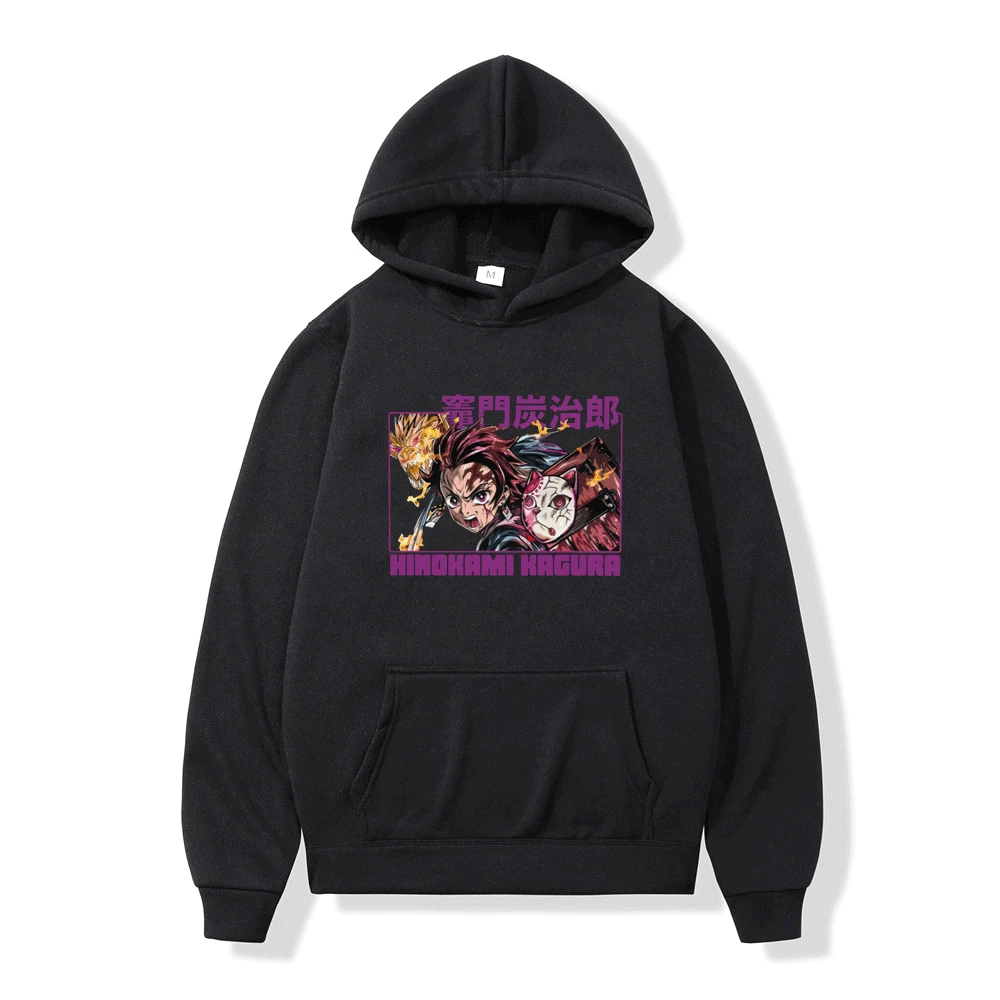 

Demon Slayer Pullover Japanese Streetwear Sweatshirt Kamado Tanjirou Printed Hoodies Kimetsu No Yaiba Sudaderas Mujer Hoodie Men