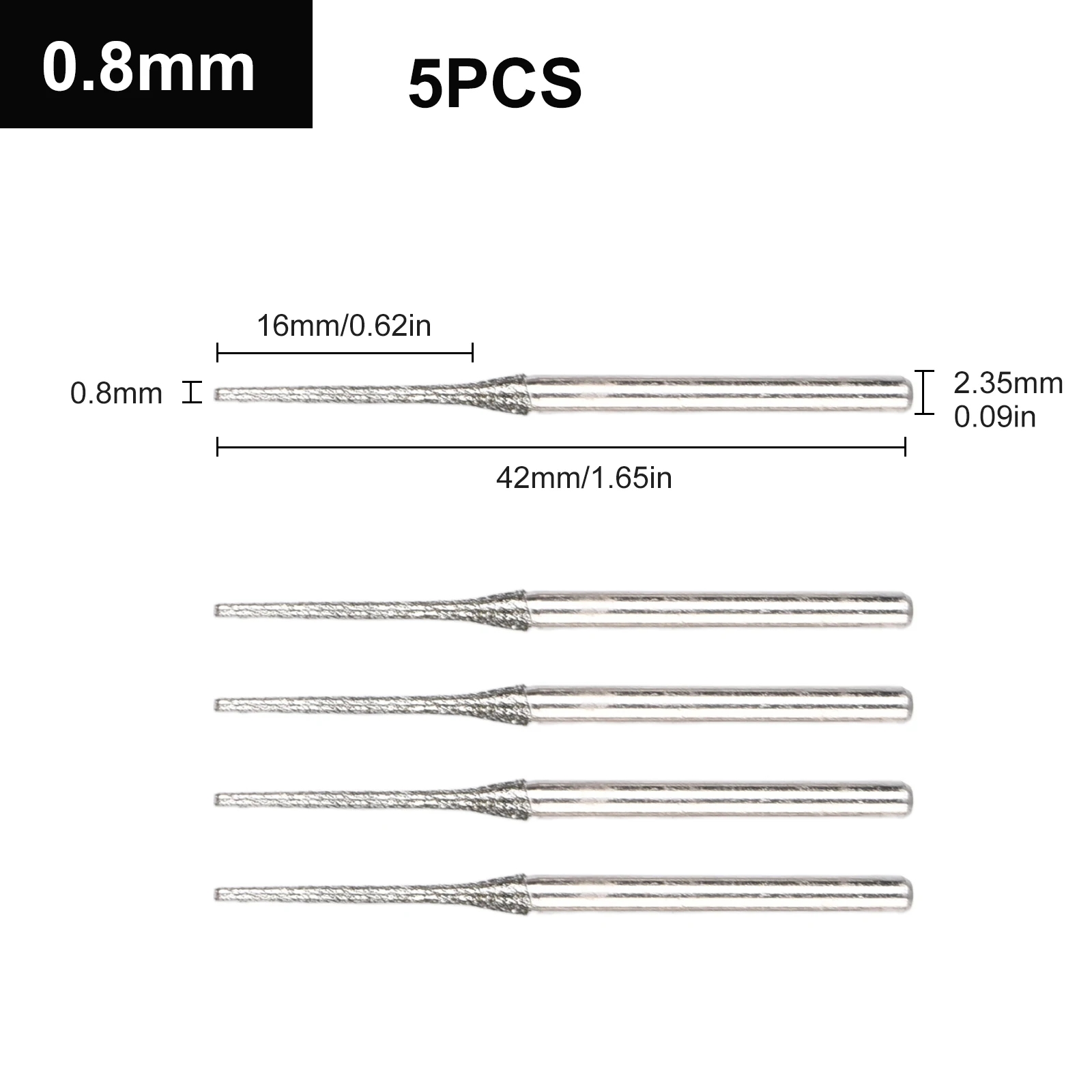 Bohren von Schmuck, Bohren von Glas, diamantbeschichtete Bohrer, Schmuckbohrer, 1,0 mm Kopfdurchmesser, 1,2 mm Kopfdurchmesser – Detail 13