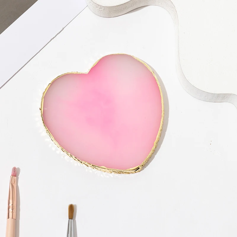 Nagelkunst Palette 4 Farben – Kunstharz, Mit Goldenem Rand, Für Maniküre & Design