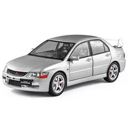 1:24 Scale Alloy Mitsubishi EVO 9 Supercar Model with Sound, Light, and Openable Doors (Silver)
