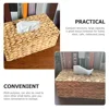 Desktop Paper Holders Pastoral Style Home Decoration Hyacinth Straw Tissue Storage Box Rectangular Napkins Towel Travel 6