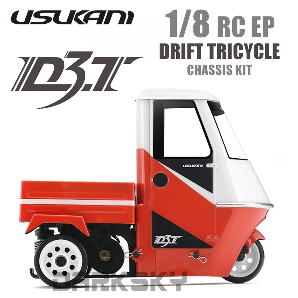 USUKANI D3T RC ドリフト三輪車 TUKCICA キットバージョン 1/8