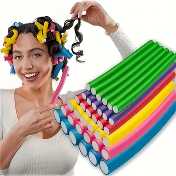 Bigodini per capelli/Bastoncini flessibili per capelli/Bastoncini arricciacapelli flessibili, Set di bigodini senza calore per onde morbide