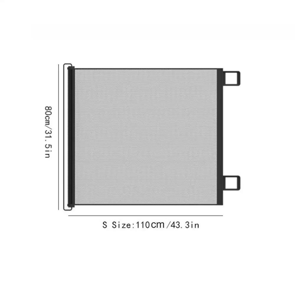 שער מתקפל לחיות מחמד, שער מתקפל לכלבים ללא חורים, גדר רשת עמידה לילדים עם ידית לחתולים למדרגות פנימיות, פטיו ומדבר