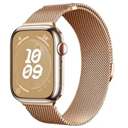 Luxury Milanese Metal Strap for Apple Watch - Elegant Bracelet Design (Rose Gold)