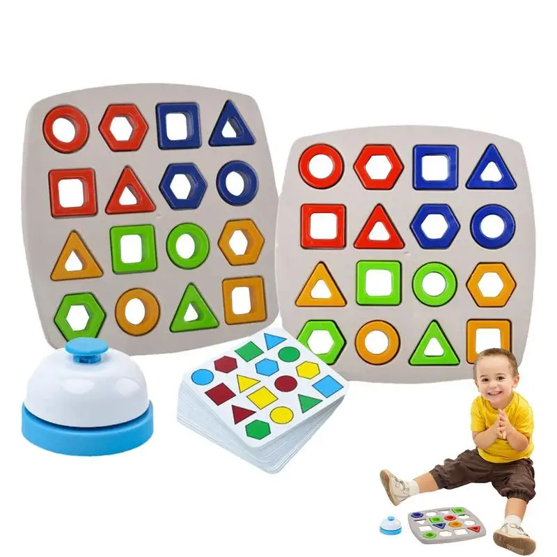 

Игра Геометрическая для малышей, с колокольчиком и карточками
