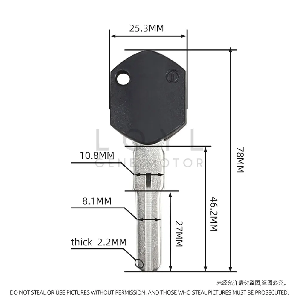 3개의 새로운 블랭크 키, KTM 1050 RC8R 1190 RC8 R 1290 ADV 어드벤처용 미가공 키, 미가공 블레이드 교체용