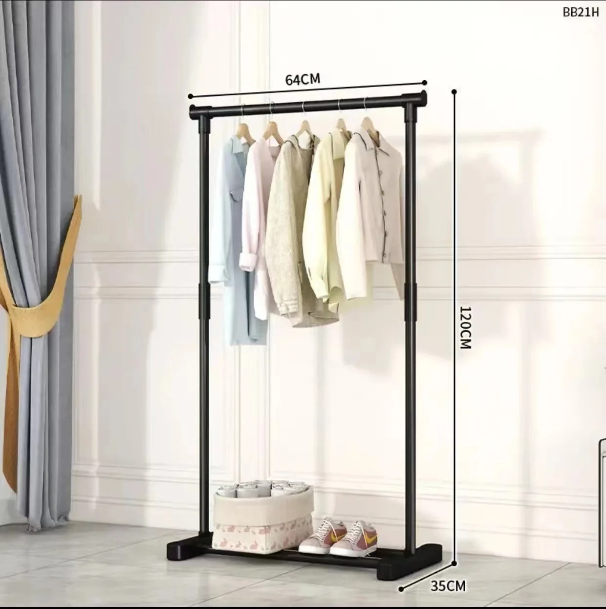 Metal Clothes Hanger Iron Clothing Storage Shoe Rack Living Room Chair Bamboo Wall Shelf Furniture Coat Racks Sofa Arara clothes rack shoe and hat racks