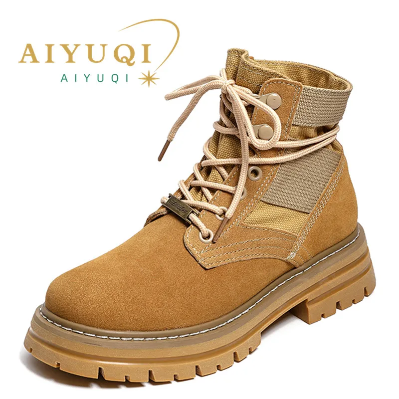 AIYUQI Women Desert Boots New Canvas 