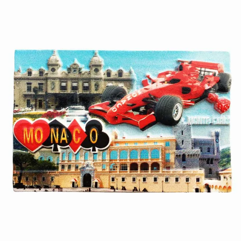 Refrigerator Decor Monaco Creative Tourism Souvenir Resin UV Magnet
