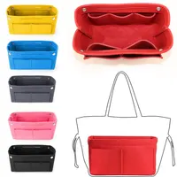 Felt Cloth Insert Bag Cosmetic Organizer Insert For Women Luxury Tote Handbags Makeup Bags Inner Pouch Liner Bag Purse Organizer 1