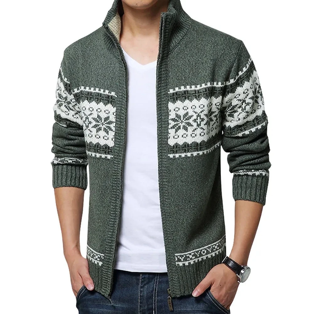 pull en laine imprimé géométrique pour de cardigan avec fermeture pulls mode automne et grande