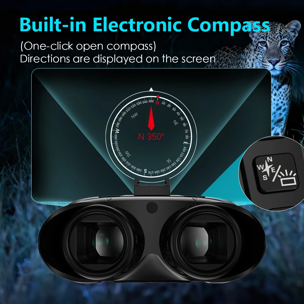 Head&Helmet Mount 4500mAh Rechargeable Night Vision Goggles Full Color Night Vis