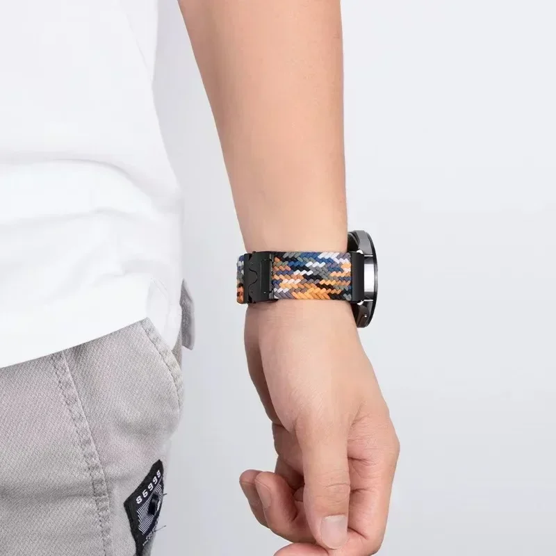 Parachute Buckle Nylon Braided Loop Strap - Flexible Bracelet Watch Band