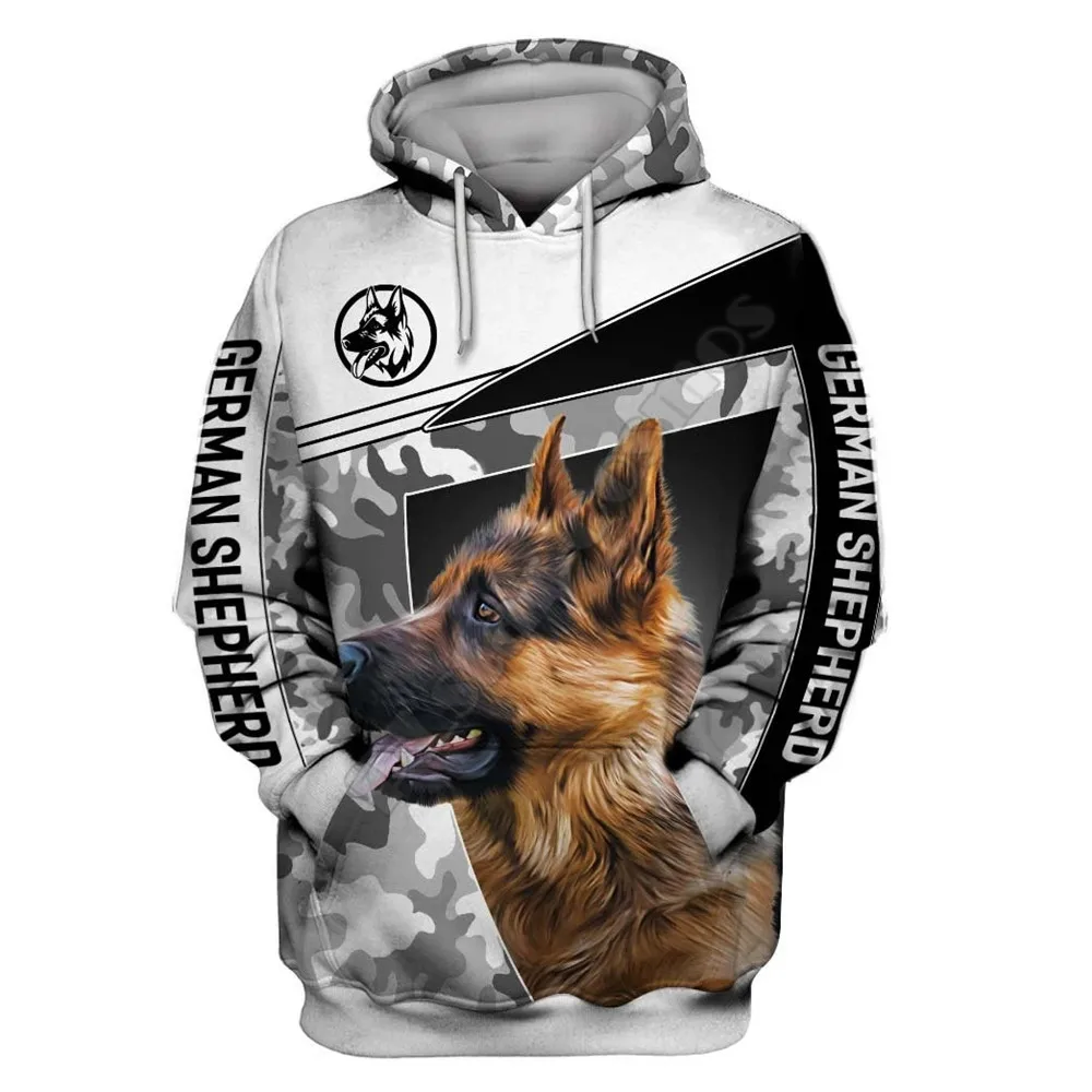 thumbnail image 1 of Sudadera con capucha y estampado 3D por todas partes con diseño de pastor alemán Love Dog Love Dog 01, 1 of 4