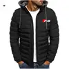 2024 new fashionable and versatile casual men's top Winter Logo Coats Warm Thick Jackets Hooded Overcoats Brand Clothing 1