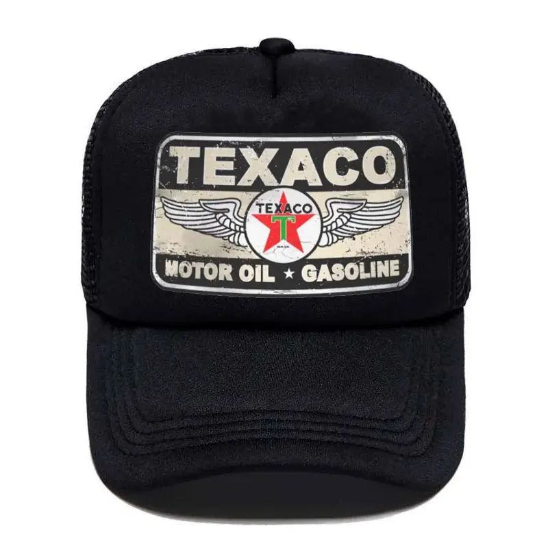 Punk Unisex Vintage Texaco Sign Trucker Hat Adult Adjustable Baseball Cap for Men Women 2023 Summer Hip Hop Snapback Caps 2