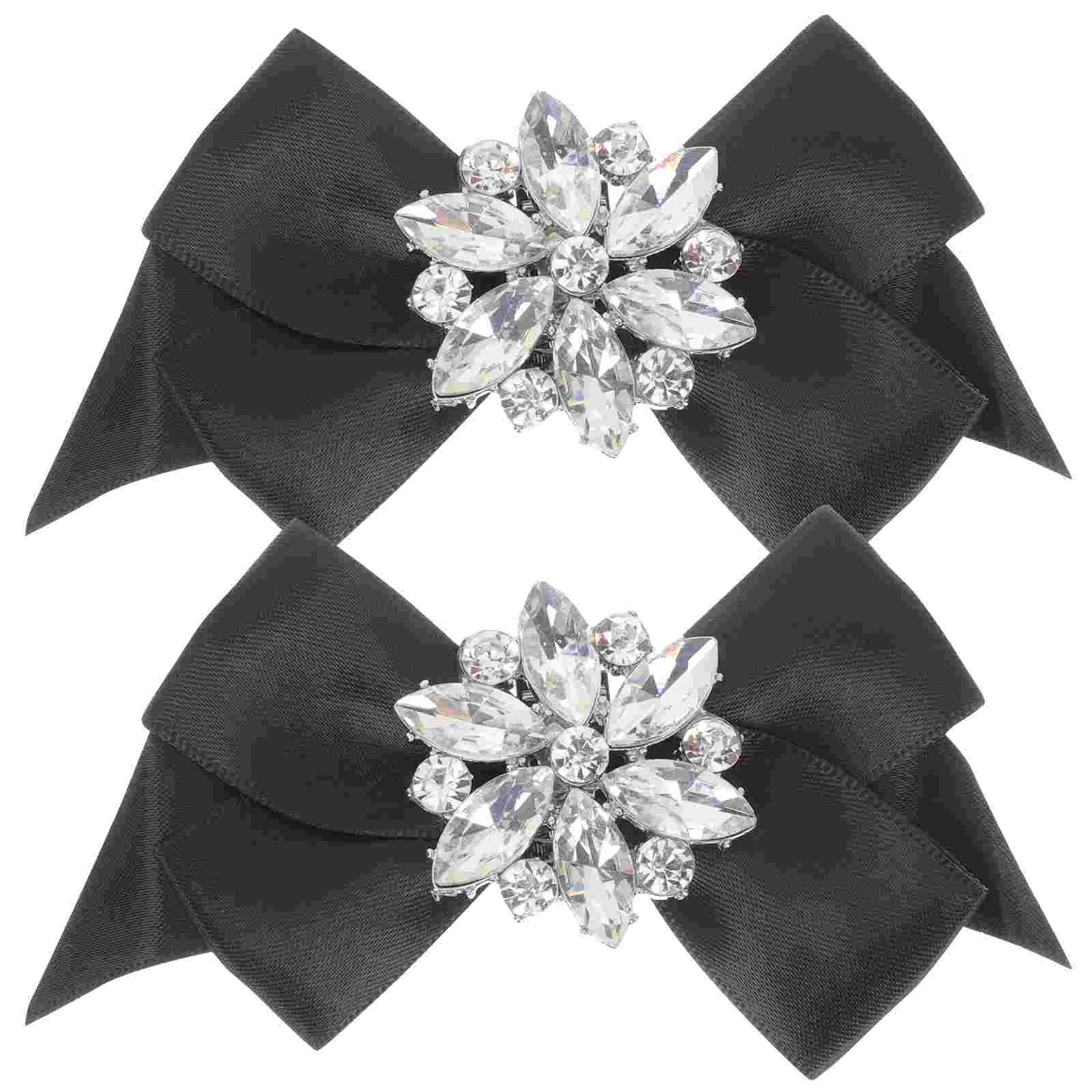 

Pair Crystal Bow Shoe Clips Women High Heel Buckle Wedding Bridal Shoe Bow Detachable Boots Clips Shoe Charm Embellishments Diy