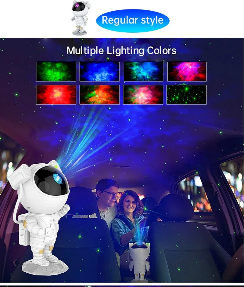 Astronaut Star Projector Night Light with Remote Control Swag House