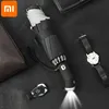Xiaomi LED Automatic Rotating Umbrella With Reflective Stripe Reverse Light Umbrella Three Folding Inverted 10Ribs Windproof 1